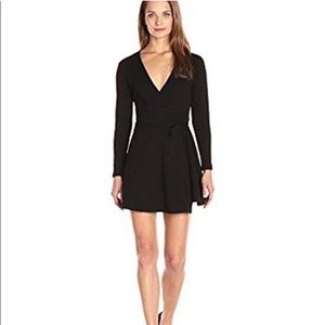 American Apparel Long Sleeve Mini Wrap Dress Sz M